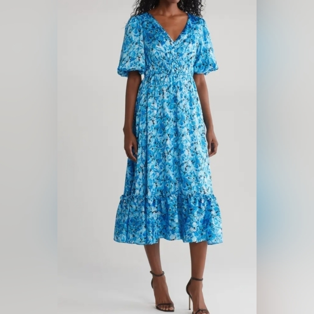 NWT Kensie Floral Midi Dress - Picture 2 of 9